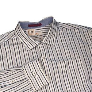 NWOT Tommy Bahama Jeans Island Button Up Shirt Mens Size L Vertical Stripes